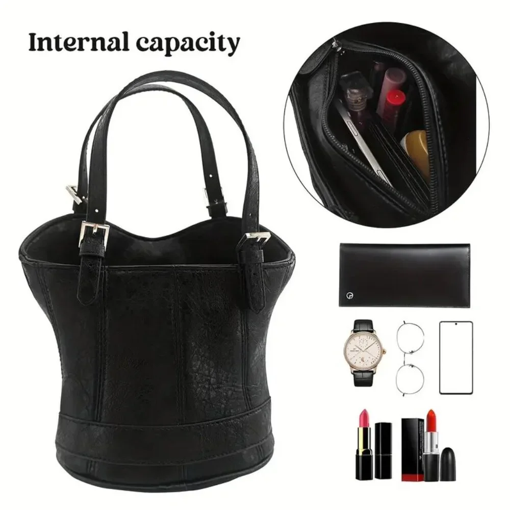 💋Chic Sexy Corset-Style Small Bucket Handbag Punk Purse with Bold Personality❤️ - Picture 7 of 11